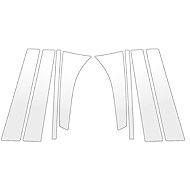 GRIZZ Door pillar protector for Mercedes GLS II, X167, 2023- , - Side-Post Cover