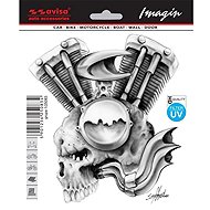PREXIM Self-adhesive decors motor with skull - Car Sticker
