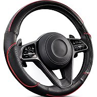 PREXIM Potah na volant černý s červenou linkou - Steering Wheel Cover