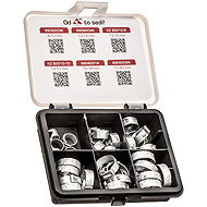 ACI Set of W1 Type Hose Clamps, 6 Types (30 pcs) - Fastening Material Set