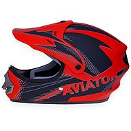 TORNADO Aviator Helma MX černo-červená, vel. S - Scooter Helmet