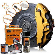 FOLIATEC 2-Component Brake Caliper Paint Hyper Gold Metallic - Brake Paint