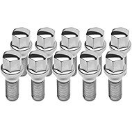 TPI Wheel Bolts (10 pcs), conical seat, 17mm hex, M14 × 1.5, 28mm, chrome colour - Wheel Bolts