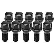 TPI Wheel Bolts (10pcs), Conical Seat, 17mm Hex, M14×1.5, 45mm, Colour Black - Wheel Bolts