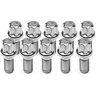 TPI Wheel Bolts (10pcs), Ball Seat R13, 17mm Hex, M14×1.5, 45mm, Silver - Wheel Bolts