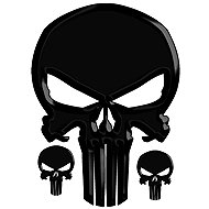 PREXIM Self-Adhesive Black Skull Decorations - Car Sticker