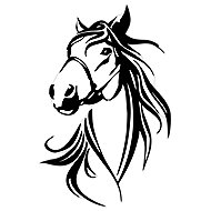 PREXIM Horse Head Self-Adhesive Decor - Car Sticker