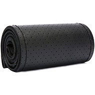 PREXIM Leather Steering Wheel Cover M Black with Black Thread - Steering Wheel Cover