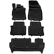 REZAW-PLAST rubber car mats, Dacia Jogger, 2021-, 3 rows, 7 seats, Hybrid 140 - Car Mats