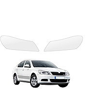 smartSPOT protective clear film for front headlights for Skoda Octavia 2 Sedan Facelift (2008–2013) - Car Paint Protection Film