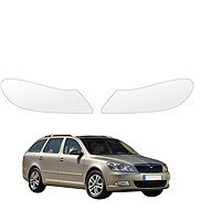 smartSPOT clear protective film for front headlights for Skoda Octavia II Kombi Facelift (2008–2013) - Car Paint Protection Film