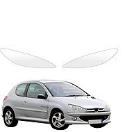 smartSPOT clear protective film for Peugeot 206 (1998–2009) headlights - Car Paint Protection Film