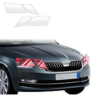 smartSPOT protective clear film for front headlights for Skoda Octavia III (2017–2020) - Car Paint Protection Film