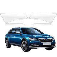 smartSPOT clear protective film for front headlights for Skoda Superb 3 Combi (2019–2023) - Car Paint Protection Film
