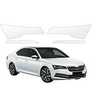 smartSPOT protective clear film for front headlights for Skoda Superb III Liftback (2019-2023) - Car Paint Protection Film