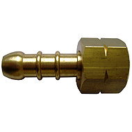 Gimeg Hose End with 1/4" Left-Hand Thread and Hose Barb - Blister Pack - Tail-piece