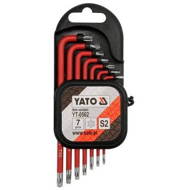 YATO TORX wrench set with hole 7 pcs YT-0562 - Sada torx klíčů
