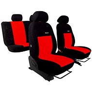 SIXTOL ELEGANCE ALCANTARA black-red - Car Seat Covers