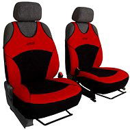 SIXTOL Active Sport Alcantara, set for 2 seats, red - Car Seat Covers