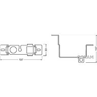 OSRAM holder for LED FOG / DRL101 - Nissan - Auxiliary lights holder