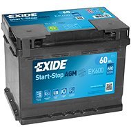 EXIDE START-STOP AGM 60Ah, 12V, EK600 - Car Battery