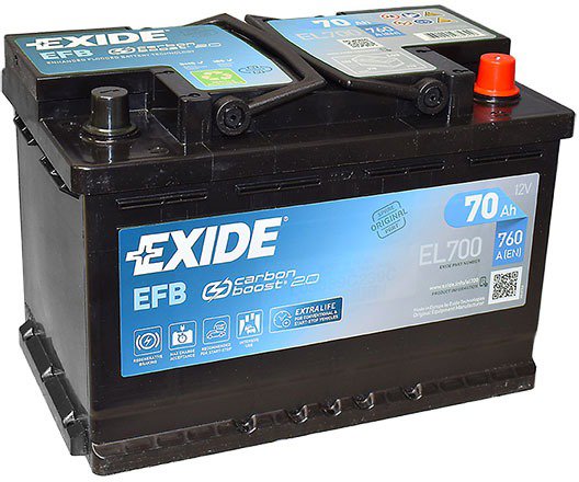 EXIDE START-STOP EFB 70Ah, 12V, EL700 - Car Battery