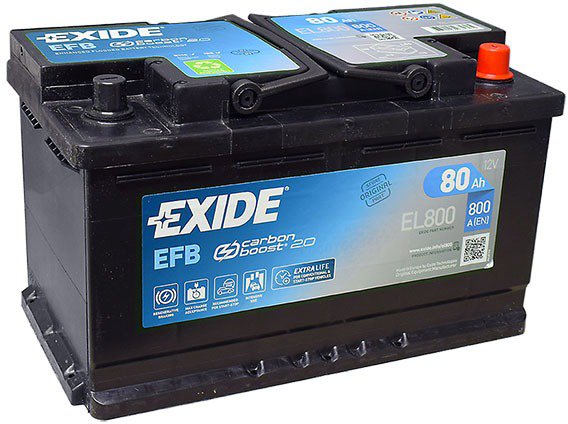 EXIDE START-STOP EFB 80Ah, 12V, EL800 - Car Battery
