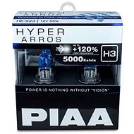 PIAA Hyper Arros 5000K H3 + 120%. Bright White Light at a Temperature of 5000K, 2pcs - Car Bulb