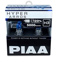 PIAA Hyper Arros 5000K H3 + 120%. Bright White Light at a Temperature of 5000K, 2pcs - Car Bulb