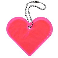 Pendant reflective HEART - pink - Charm