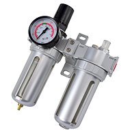 GEKO Pressure Regulator with Filter and Manometer and Prim. Oil, Max. Pressure of 10bar - Pressure Meter
