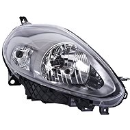 ACI FIAT PUNTO EVO 09- front light H4 with daytime running light (electric + motor) black P - Front Headlight