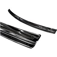 AVISA Rear Bumper Protector for Porsche Cayenne - Stainless Steel/Carbon - Boot Edge Protector