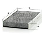 MANN-FILTER CUK1629 for NISSAN; RENAULT - Cabin Air Filter