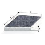 MANN-FILTER CUK3461 for MERCEDES-BENZ vehicles - Cabin Air Filter
