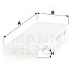 MANN-FILTER CU25008-2 for HYUNDAI vehicles - Cabin Air Filter