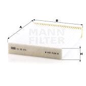 MANN-FILTER CU25012 for DACIA; NISSAN; RENAULT - Cabin Air Filter