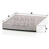 MANN-FILTER CUK2442 for CADILLAC; CHEVROLET; OPEL; SAAB; VAUXHALL - Cabin Air Filter