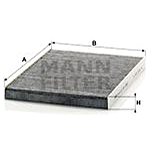 MANN-FILTER CUK2882 for AUDI; SEAT; SKODA; VW - Cabin Air Filter
