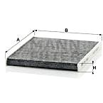 MANN-FILTER CUK2026 for ABARTH; FIAT; FORD; LANCIA - Cabin Air Filter