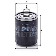 MANN-FILTER W7037 for SUBARU vehicles - Oil Filter