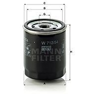 MANN-FILTER W712/54 for SEAT, SKODA, VW - Oil Filter