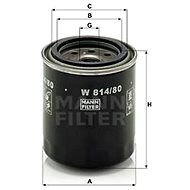 MANN-FILTER W814/80 for HYUNDAI, ISUZU, OPEL, ROVER - Oil Filter