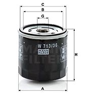 MANN-FILTER W713/36 for FORD, MAZDA - Oil Filter