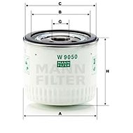 MANN-FILTER W9050 for FORD, LDV, METROCAB - Oil Filter