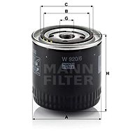 MANN-FILTER W920/6 for DODGE, CHRYSLER, JEEP - Oil Filter