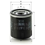 MANN-FILTER W68 for RENAULT vehicles - Oil Filter