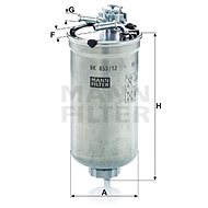 MANN-FILTER WK853/12 for SEAT; SKODA; VW - Fuel Filter