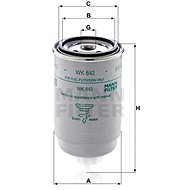 MANN-FILTER WK842 for FIAT; FORD; LANCIA - Fuel Filter