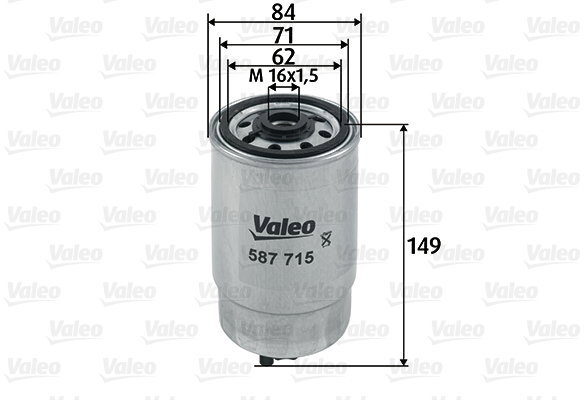 VALEO 587715 for AUDI; SKODA; VW - Fuel Filter